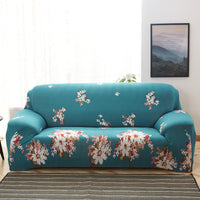 HKM-039315 Modern Stretch Sofa Cover in Vine Blossoms for Combination Sofas - Various Sizes Available