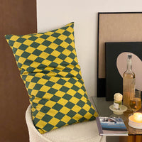 HKM-039379 Cotton Plaid Pillowcase - Skin-Friendly 48x74cm Single Size