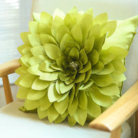 HKM-039443 Floral Leaf Design Polyester Cushion with Cotton Filling - 45x45cm