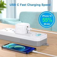 HKM-039507 20W Fast Charging USB-C PD Plug Charger for iPhone 14/13/12, Samsung Galaxy, and More