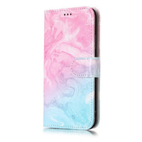 HKM-039571 3D Vision Marble Flip Wallet Case for iPhone 11 Pro Max, XR, XS Max, X, 7, 8, 6S Plus – PU/TPU Leather Protection