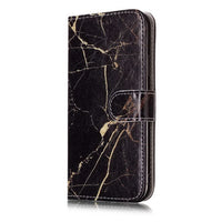 HKM-039571 3D Vision Marble Flip Wallet Case for iPhone 11 Pro Max, XR, XS Max, X, 7, 8, 6S Plus – PU/TPU Leather Protection