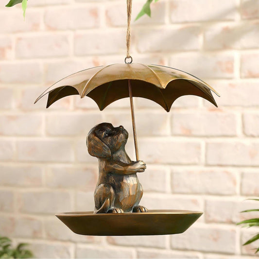 HKM-039571 Portable Umbrella Bird Feeder - Cat & Dog Designs, Ideal for Christmas & Valentine's Day