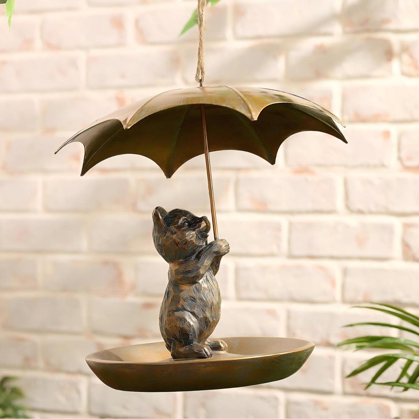 HKM-039571 Portable Umbrella Bird Feeder - Cat & Dog Designs, Ideal for Christmas & Valentine's Day
