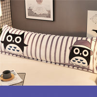 HKM-039635 Lovers Pillow - Large Coral Fleece Rectangle Design for Two, 1.5m Bed Size