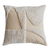 HKM-039699 Embroidered Plain Color Living Room Cushion - Geometric Pattern, Square 45x45CM