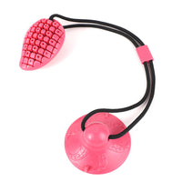 HKM-039763 Molar Sucker Drawstring Dog Toy - TPR Leakage Resistant, Available in Green, Gray, Red, Yellow