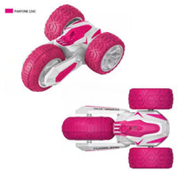 HKM-039827 2.4G Remote Control Mini Watch Stunt Car - Double-Sided, Colorful Lights, 50m Range