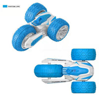 HKM-039827 2.4G Remote Control Mini Watch Stunt Car - Double-Sided, Colorful Lights, 50m Range