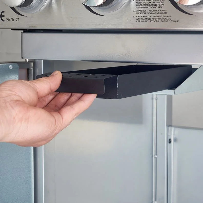 KTX-039827 Stainless Steel 6-Burner Gas BBQ Grill with Removable Tabletop