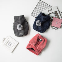 HKM-040083 Cozy Casual Winter Clothes for Small Dogs in Pink, Navy, and Gray