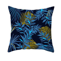 HKM-040147 Hand-Painted Floral Plush Pillow Cover - 45x45 cm Nordic Style Decor