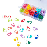 HKM-040147 Knitting and Crochet Tool Set with 120 Pieces for Easy Stitch Marking and Organization