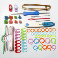 HKM-040147 Knitting and Crochet Tool Set with 120 Pieces for Easy Stitch Marking and Organization