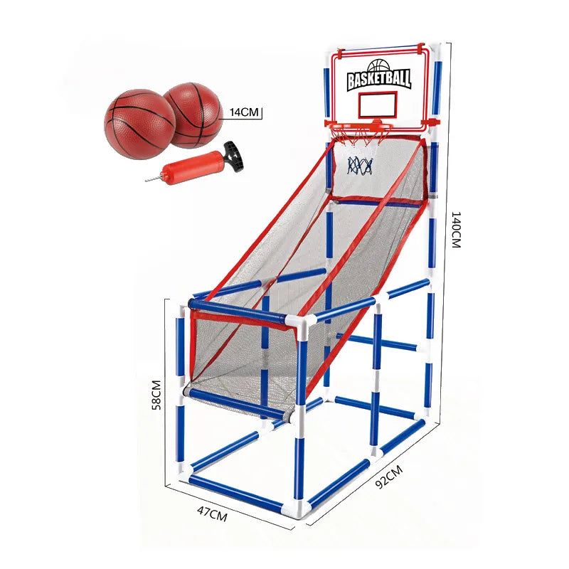 HKM-040275 Indoor Basketball Hoop Toy Set for Kids with 2 Balls - Suitable for Ages 2-7