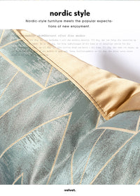 HKM-040275 Light Blue Luxury Pillow Cover 30x50cm, 45x45cm, 50x50cm, Soft PP Cotton