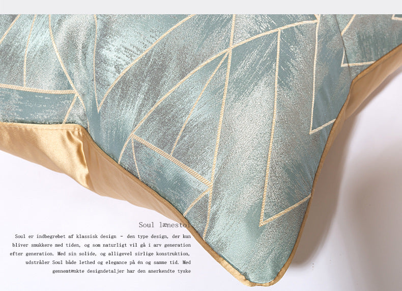 HKM-040275 Light Blue Luxury Pillow Cover 30x50cm, 45x45cm, 50x50cm, Soft PP Cotton
