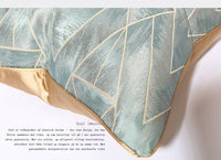 HKM-040275 Light Blue Luxury Pillow Cover 30x50cm, 45x45cm, 50x50cm, Soft PP Cotton