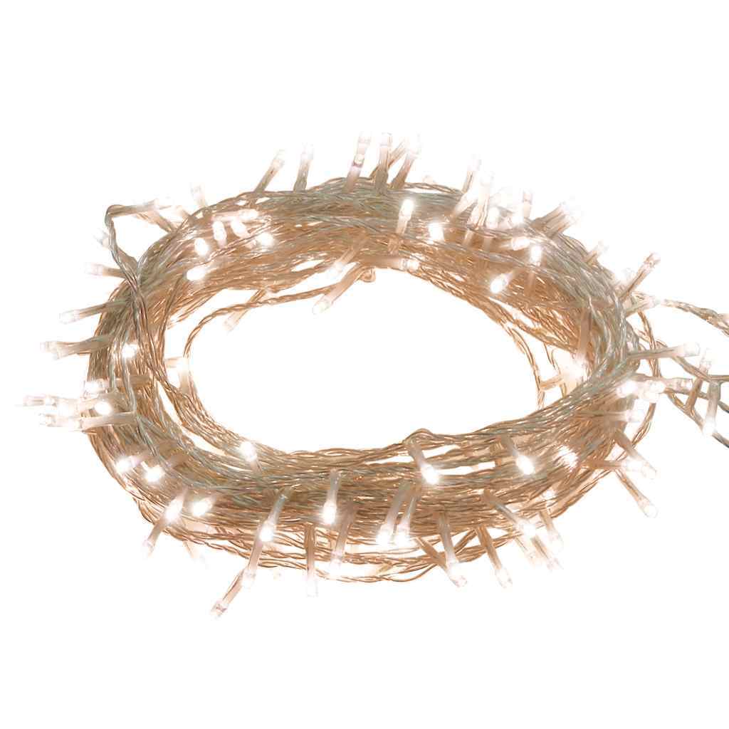 HKM-040275 Warm White LED String Lights - 150 LEDs, 15m USB-Powered, Transparent Cable