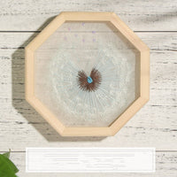 HKM-040467 Handmade Embroidery Art - Silk Material Bag with Wooden Frame, Various Designs, Canvas Size 13CM x 13CM