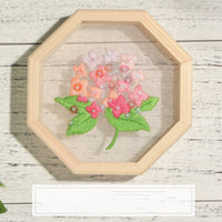 HKM-040467 Handmade Embroidery Art - Silk Material Bag with Wooden Frame, Various Designs, Canvas Size 13CM x 13CM