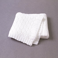 HKM-040467 Knitted Hollow Throw Blanket for Summer and Spring - Ideal for Kids and Teens, Various Colors Available