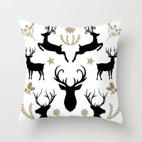 HKM-040531 Christmas Tree Hugging Pillowcase - Soft Polyester, 45x45cm, White Grey, Peach Skin & Short Plush Design