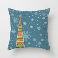 HKM-040531 Christmas Tree Hugging Pillowcase - Soft Polyester, 45x45cm, White Grey, Peach Skin & Short Plush Design