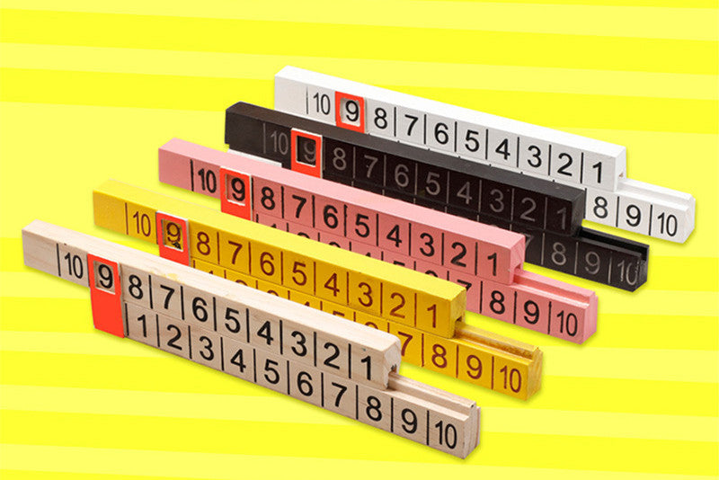 HKM-040595 Solid Wood Digital Decomposition Ruler for Intellectual Development – Educational Puzzle Toy for Ages 4-6