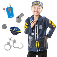 HKM-040723 Multistyle Role Play Costume Set for Kids with Firefighter, Police, and Doctor Uniforms