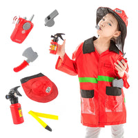 HKM-040723 Multistyle Role Play Costume Set for Kids with Firefighter, Police, and Doctor Uniforms