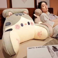 HKM-040915 Large Cartoon Backrest Waist Support Cushion Pillow - Removable Washable Cover, Various Colors