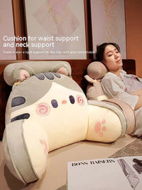 HKM-040915 Large Cartoon Backrest Waist Support Cushion Pillow - Removable Washable Cover, Various Colors