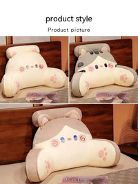 HKM-040915 Large Cartoon Backrest Waist Support Cushion Pillow - Removable Washable Cover, Various Colors