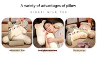 HKM-040915 Large Cartoon Backrest Waist Support Cushion Pillow - Removable Washable Cover, Various Colors