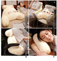 HKM-040915 Large Cartoon Backrest Waist Support Cushion Pillow - Removable Washable Cover, Various Colors