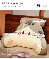 HKM-040915 Large Cartoon Backrest Waist Support Cushion Pillow - Removable Washable Cover, Various Colors
