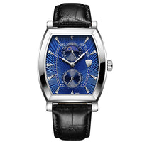 HKM-040979 Automatic Quartz Watch with Six-Pin Barrel and Rectangular Design, Waterproof to 30M, Multiple Color Options