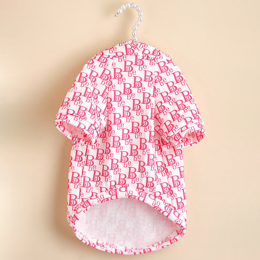 HKM-041043 Cozy Letter Print Hoodie for Cats - Polyester Sweater in Multiple Sizes
