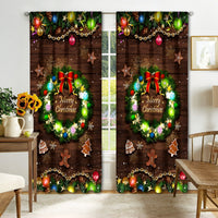 HKM-041171 Christmas 3D Printed Curtains in Multiple Designs, High Shading Polyester, Various Sizes Available