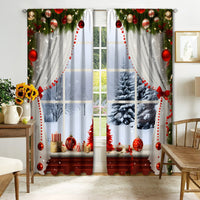 HKM-041171 Christmas 3D Printed Curtains in Multiple Designs, High Shading Polyester, Various Sizes Available