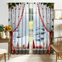 HKM-041171 Christmas 3D Printed Curtains in Multiple Designs, High Shading Polyester, Various Sizes Available