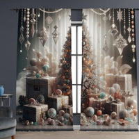 HKM-041171 Christmas 3D Printed Curtains in Multiple Designs, High Shading Polyester, Various Sizes Available