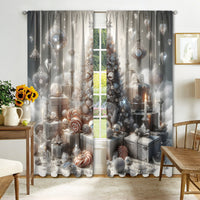 HKM-041171 Christmas 3D Printed Curtains in Multiple Designs, High Shading Polyester, Various Sizes Available