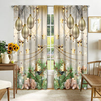 HKM-041171 Christmas 3D Printed Curtains in Multiple Designs, High Shading Polyester, Various Sizes Available