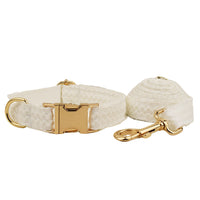 HKM-041171 White Lace Pet Vest Dog Collar Dog Wedding Dog Leash