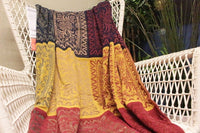 HKM-041619 Nordic Folk Style Fullcover Chenille Sofa Blanket - Polyester, Available in Blue and Red, Sizes 150x190 cm and 220x260 cm