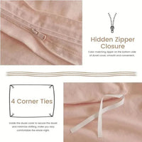 HKM-041619 Simply Clean Pleated Duvet Cover - King Size, Machine Washable, Easy Care