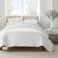HKM-041619 Simply Clean Pleated Duvet Cover - King Size, Machine Washable, Easy Care