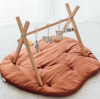 HKM-041683 Nordic Style Apple-Shaped Baby Crawling Mat for Infants and Toddlers, 98x100cm